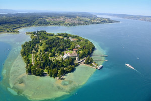 Luftaufnahme der Insel Mainau