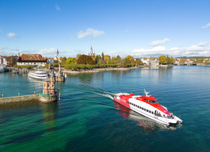 Constanze verlässt Hafen Konstanz