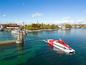 Constanze verlässt Hafen Konstanz